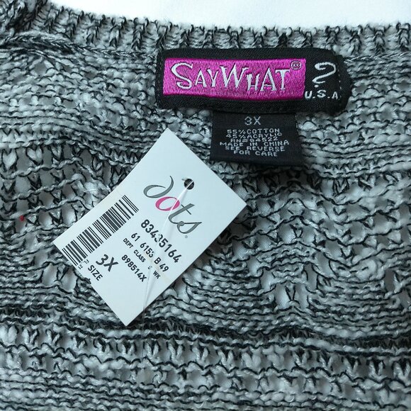 Cardigan Sweater NEW 3X plus size Bat Sleeve Knit Jacket Top Light-Weight Gray - Picture 2 of 10